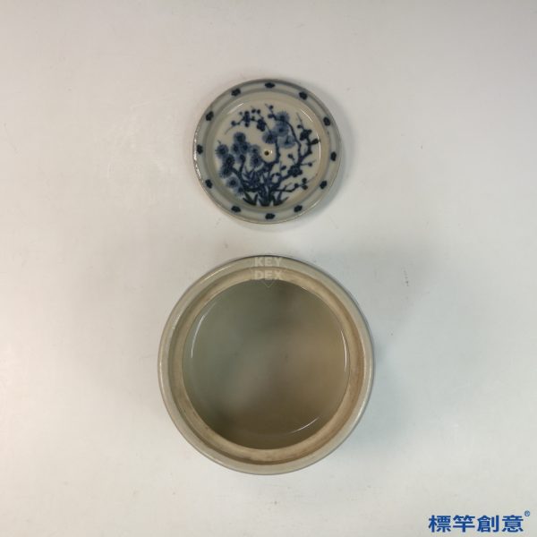 HB077 明代宣德青花繪梅花紋蛐蛐罐蟋蟀罐：圖片 5