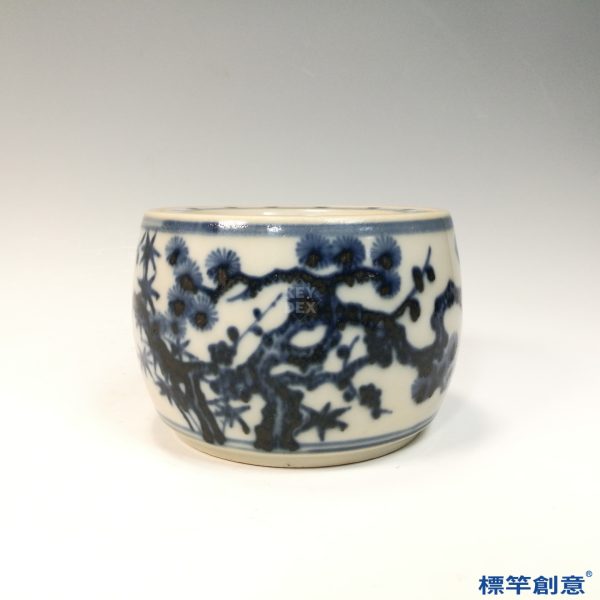 HB077 明代宣德青花繪梅花紋蛐蛐罐蟋蟀罐：圖片 9