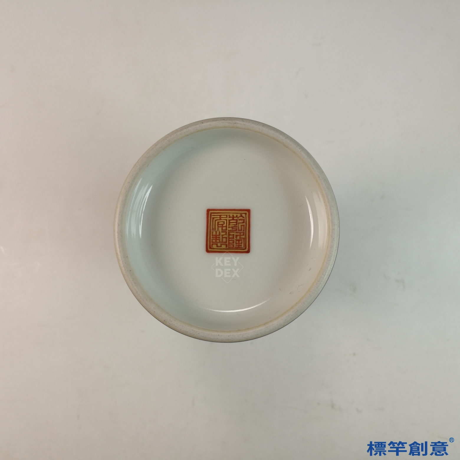 IA070 清乾隆官窯琺瑯彩繪花鳥紋橄欖瓶:圖片 4
