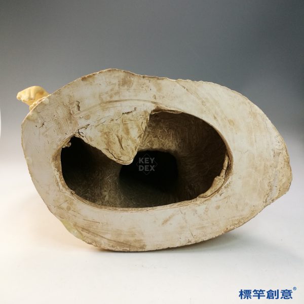 FB157 唐代中期鞏義窯米黃釉水月觀音坐像：圖片 7