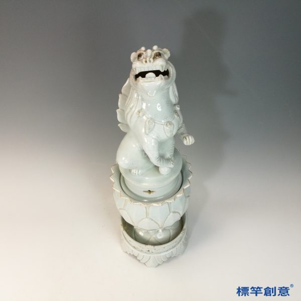 GC232 南宋湖田窯青白瓷蓮瓣獅鈕復層薰香爐：圖片 4