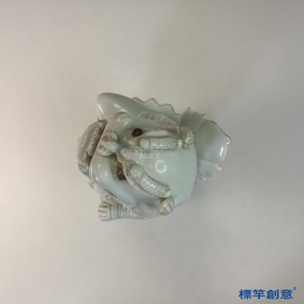 GC232 南宋湖田窯青白瓷蓮瓣獅鈕復層薰香爐：圖片 8