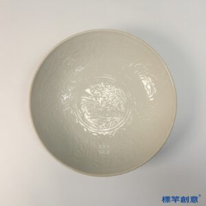 GB196 北宋定窯白釉印花小芒口鴛鴦盤