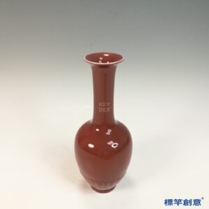 IA093 清康熙景德鎭窯豇豆紅釉美人醉稜座萊菔尊