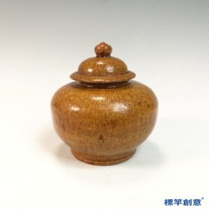 GA087 宋代鞏義窯黃釉絞胎小蓋罐