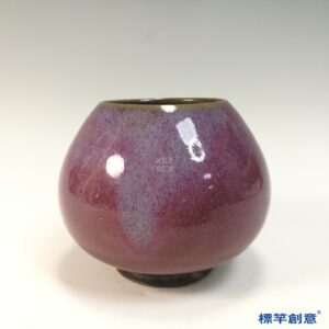 GB199 北宋鈞窯天青紫斑釉斂口供水杯