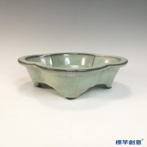GC243 南宋官窯青瓷開片葵口水仙盆
