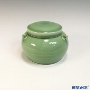 HB161 明永樂翠青釉三系蓋罐