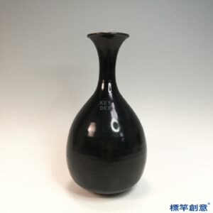 GE033 金代耀州窯黑釉玉壺春瓶