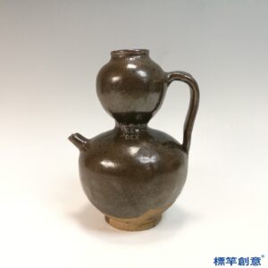 FB167 唐代磁州窯系褐釉葫蘆形道教淨水壺